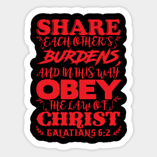 Galatians 6:2 Sticker